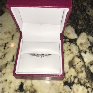 14 karat white gold band 3/4 ct